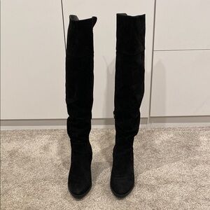 Gianna Black Sleek Over the Knee Boots